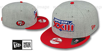 49ers 'SUPER BOWL XXIII SNAPBACK' Grey-Red Hat by New Era