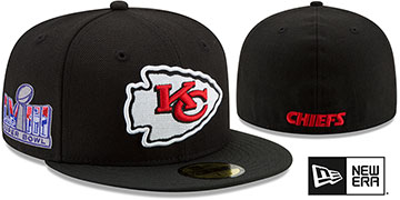 Chiefs 'SUPER BOWL LVIII' Black Fitted Hat by New Era