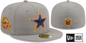 Cowboys 'SB XXVIII SIDE-PATCH' Grey Fitted Hat by New Era
