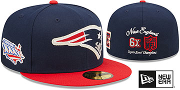 Patriots 'LETTERMAN SIDE-PATCH' Fitted Hat by New Era