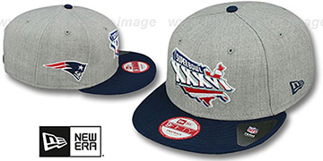 Patriots 'SUPER BOWL XXXVI SNAPBACK' Grey-Navy Hat by New Era