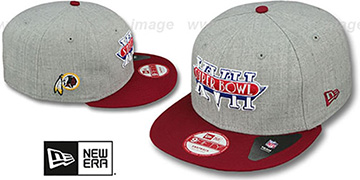 Redskins 'SUPER BOWL XVII SNAPBACK' Grey-Burgundy Hat by New Era