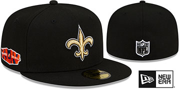 Saints 'SUPER BOWL XLIV SIDE-PATCH' Black Fitted Hat by New Era