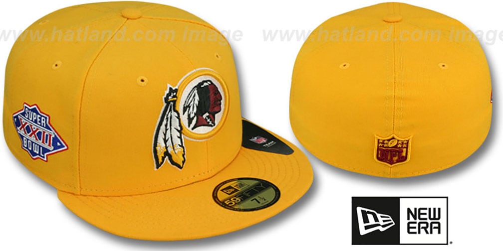 yellow redskins hat