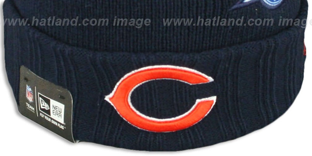 Bears 'SUPER BOWL PATCHES' Navy Knit Beanie Hat by New Era