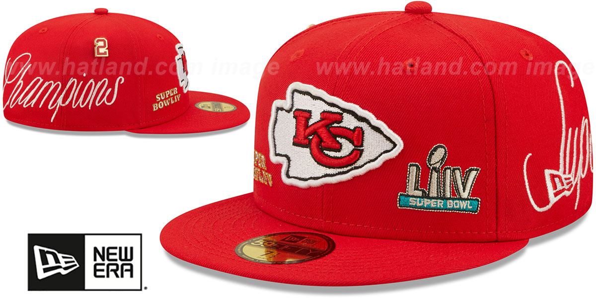 Chiefs 'HISTORIC CHAMPIONS' Red Fitted Hat by New Era