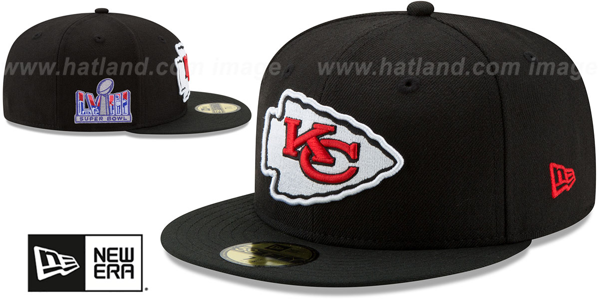 Chiefs 'SUPER BOWL LVIII' Black Fitted Hat by New Era