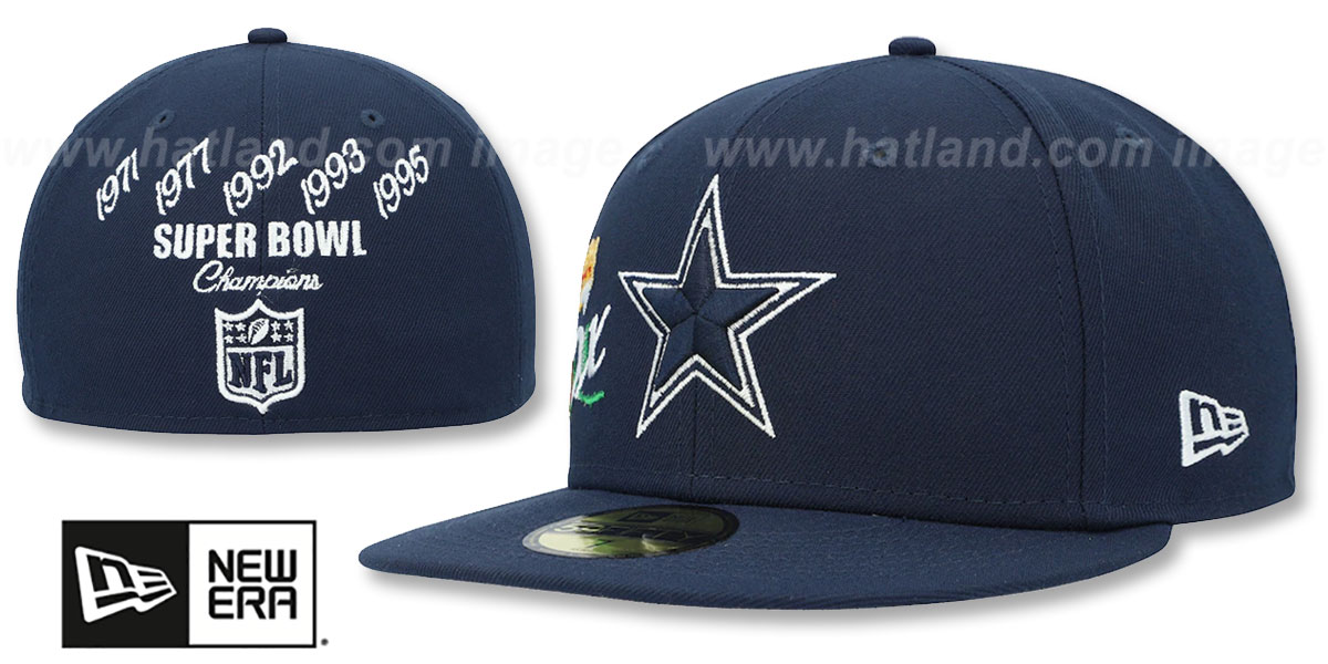 Cowboys 'CROWN CHAMPS' Navy Fitted Hat by New Era