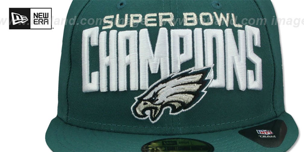 Eagles 'SUPER BOWL LII CHAMPIONS' Green Fitted Hat by New Era