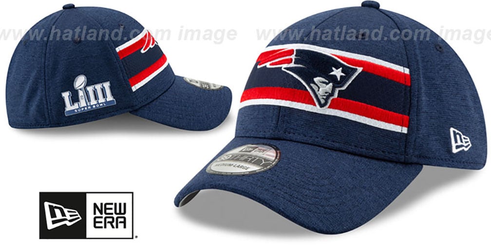 Patriots 'NFL SUPER BOWL LIII ONFIELD FLEX' Navy Hat by New Era