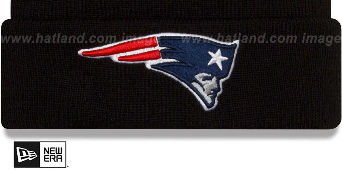 Patriots 'SUPER BOWL ELEMENTS' Black Knit Beanie Hat by New Era