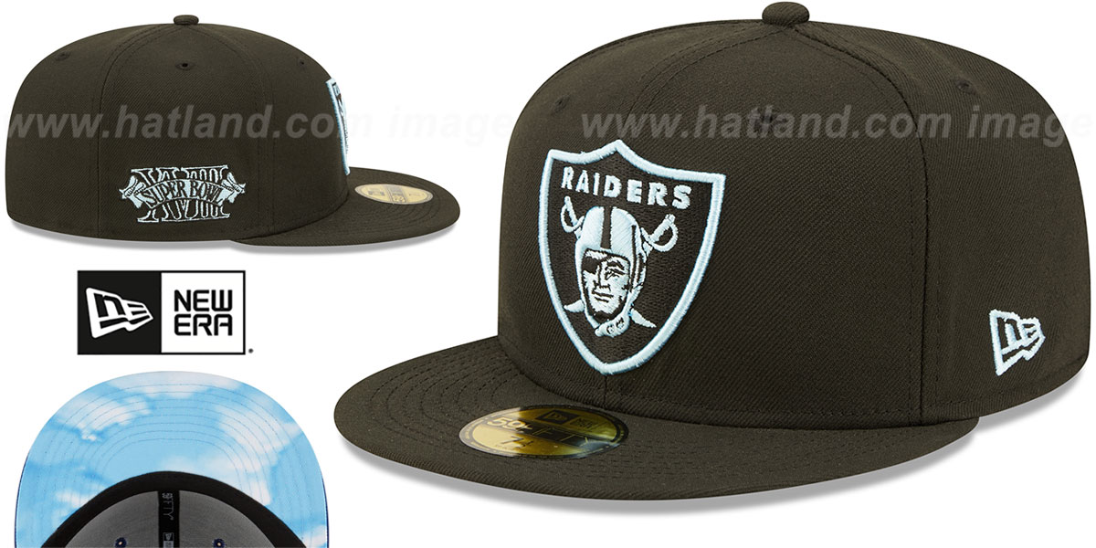 Raiders SB XVII 'CLOUD-UNDER' Black Fitted Hat by New Era