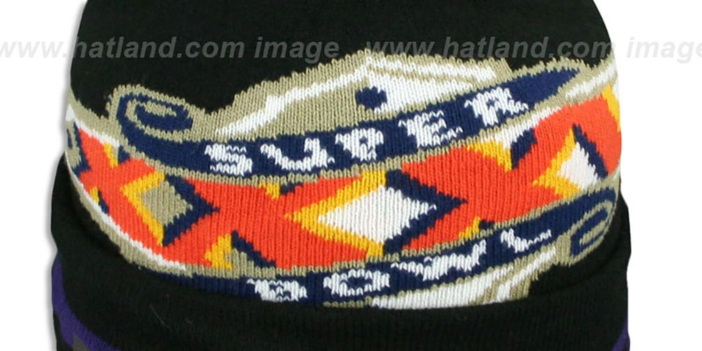 Ravens 'SUPER BOWL XXXV' Black Knit Beanie Hat by New Era