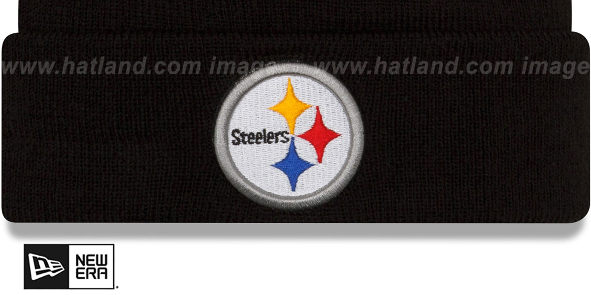 Steelers 'SUPER BOWL ELEMENTS' Black Knit Beanie Hat by New Era