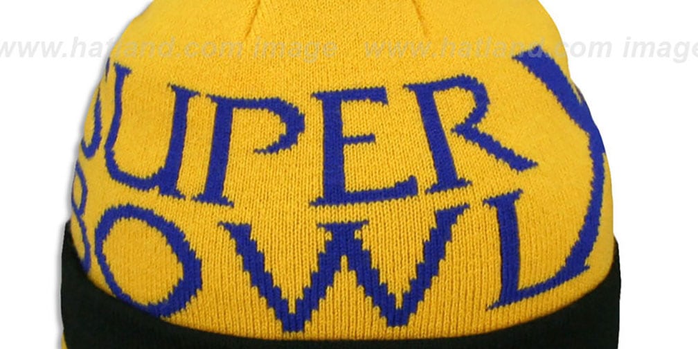 Steelers 'SUPER BOWL X' Black Knit Beanie Hat by New Era
