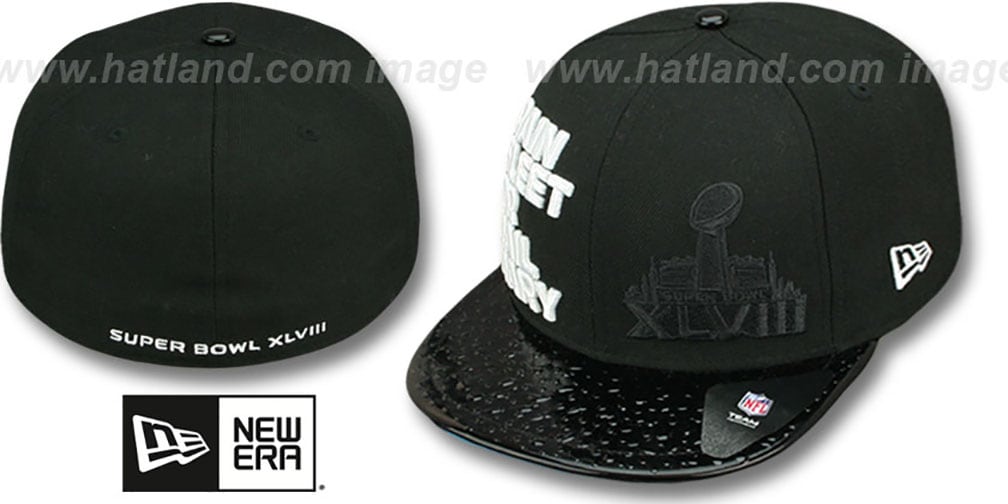 Super Bowl XLVIII 'STATEMENT' Black Fitted Hat by New Era