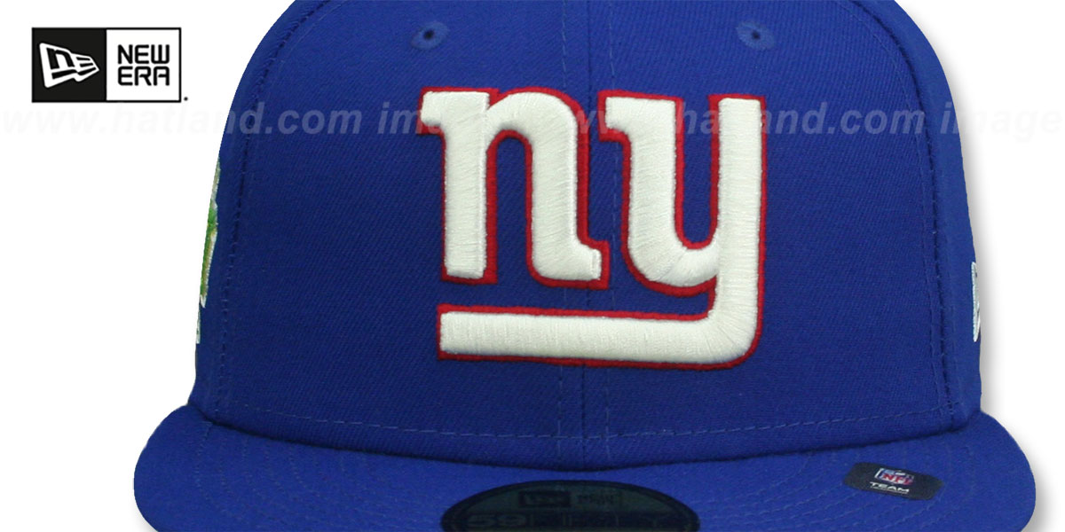 Giants SUPER BOWL XLII 'CITRUS POP' Royal-Green Fitted Hat by New Era