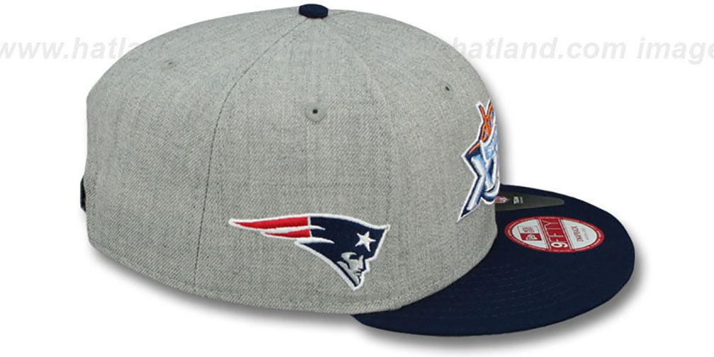 Patriots 'SUPER BOWL XXXIX SNAPBACK' Grey-Navy Hat by New Era