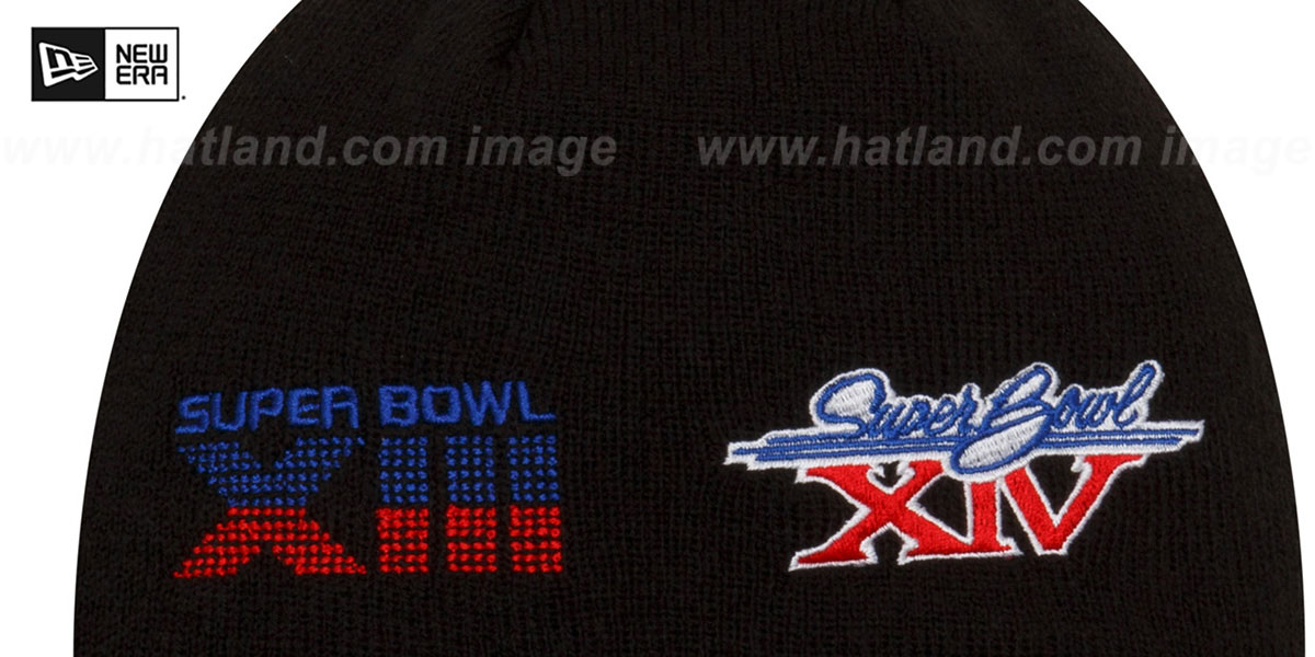 Steelers 'SUPER BOWL ELEMENTS' Black Knit Beanie Hat by New Era