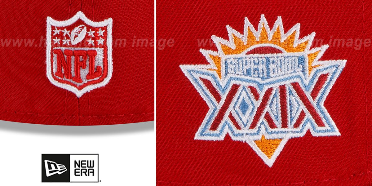 49ers 'SUPER BOWL XXIX SIDE-PATCH' Red Fitted Hat by New Era