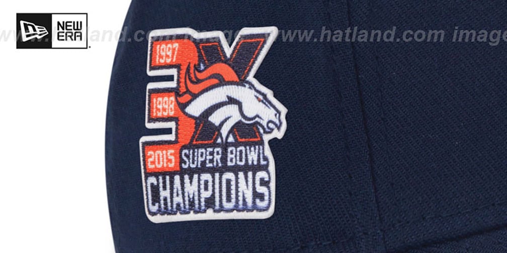 Broncos 'NFL 3X SUPER BOWL CHAMPS FLEX' Navy Hat by New Era