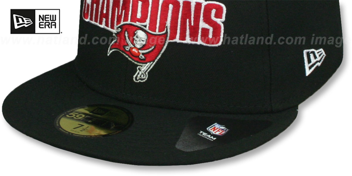 Buccaneers 'SUPER BOWL LV CHAMPIONS' Black Fitted Hat by New Era