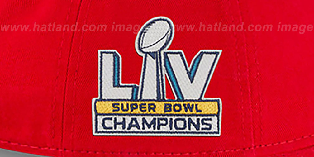 Buccaneers 'SUPER BOWL LV CHAMPS' STRAPBACK Red Hat by New Era