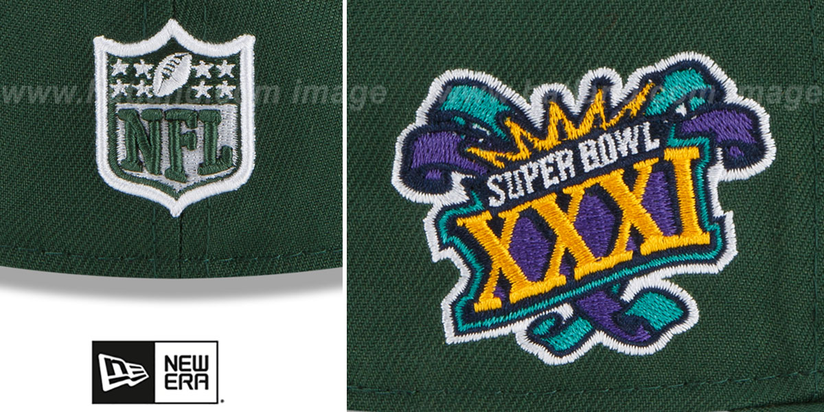 Packers 'SUPER BOWL XXXI SIDE-PATCH' Green Fitted Hat by New Era