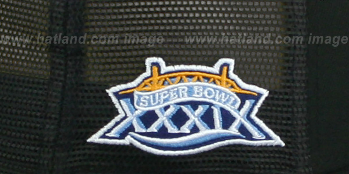 Patriots SB XXXIX 'MESH-BACK SIDE-PATCH' Black-Black Fitted Hat by New Era